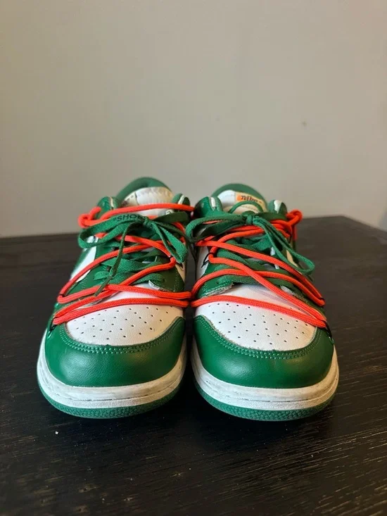 Off-White x Nike Dunk Low 'Pine Green' Size 11 - Picture 3 of 12